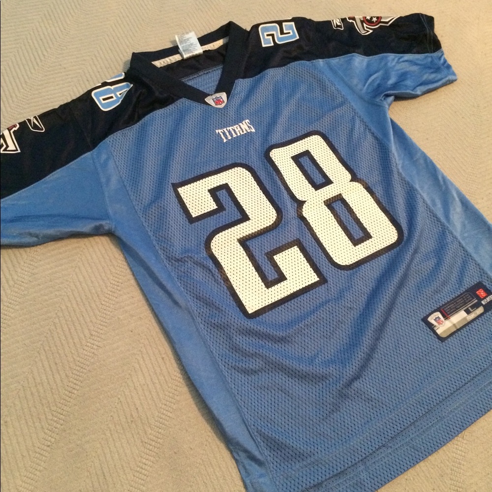 NFL Titans Jersey #28 Johnson- Youth L- Reebok